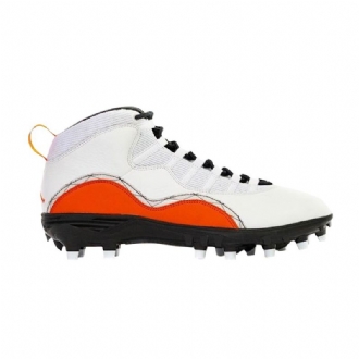 Air Jordan 10 Solefly Retro Cleat Pe Valkooranssi Mustat Miesten Kengät