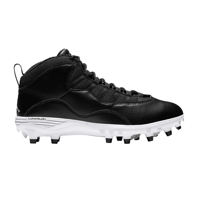 Air Jordan 10 Td Mid Mustavalkoiset Miesten Kengät
