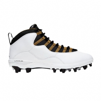 Air Jordan 10 Td Mid Valkoinen Musta Kulta Miesten Kengät