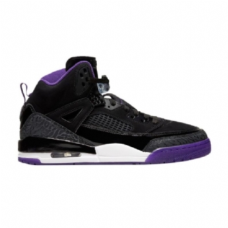 Air Jordan Spizike Mustat Purppuranharmaat Miesten Kengät