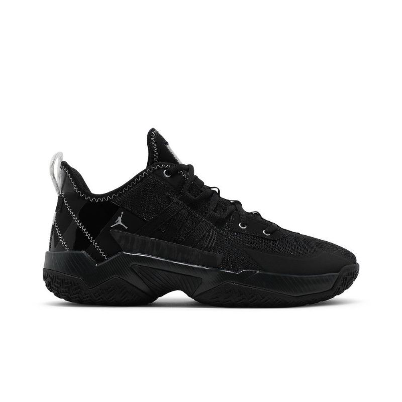 Air Jordan Westbrook One Take 2 Mustat Harmaat Hopeiset Miesten Kengät