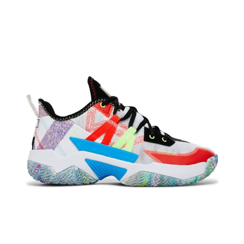 Air Jordan Westbrook One Take 2 Pf Valkoiset Moniväriset Miesten Kengät