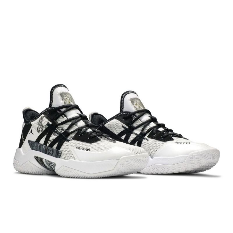 Air Jordan Westbrook One Take 2 Valkoista Mustaa Harmaata Miesten Kenkiä