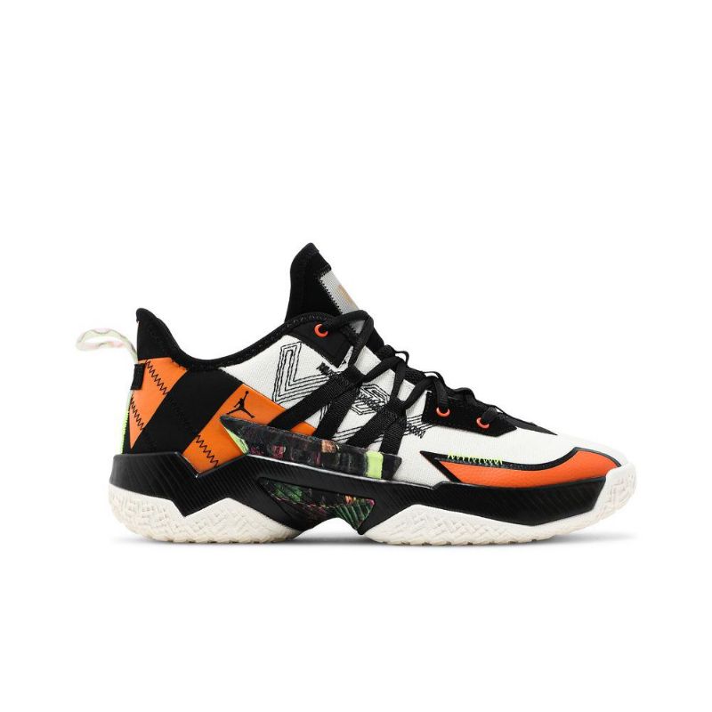 Air Jordan Westbrook One Take 2 Valkoista Mustaoranssia Miesten Kenkiä