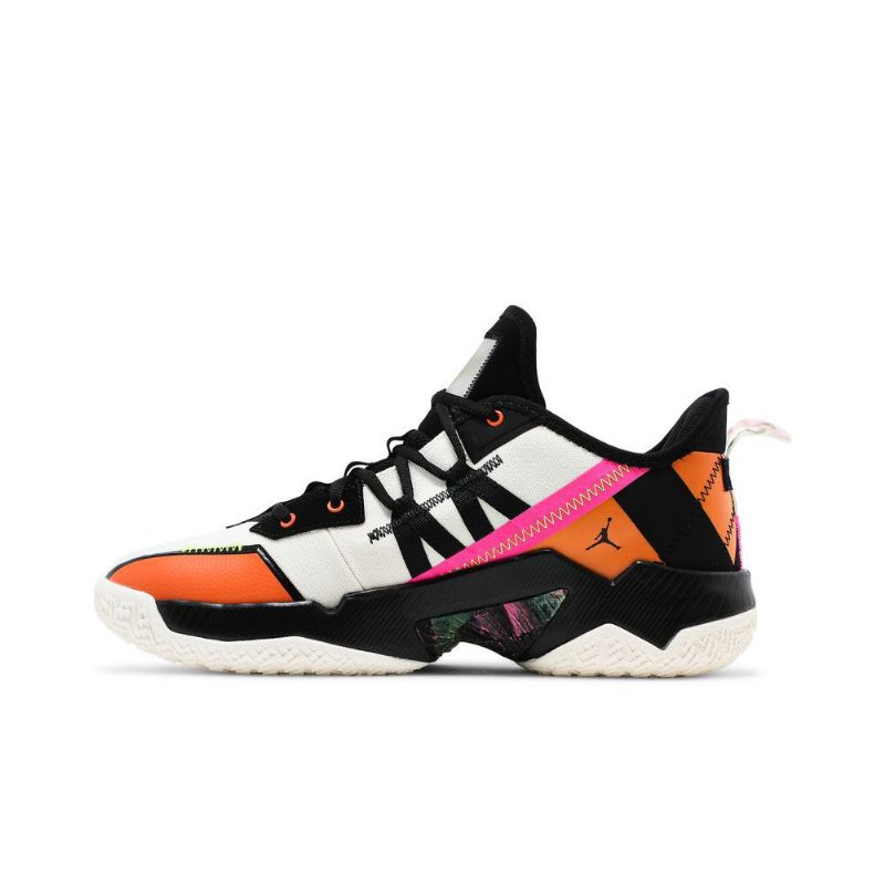 Air Jordan Westbrook One Take 2 Valkoista Mustaoranssia Miesten Kenkiä
