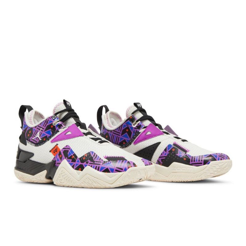 Air Jordan Westbrook One Take Valkoiset Mustat Purppurat Miesten Kengät