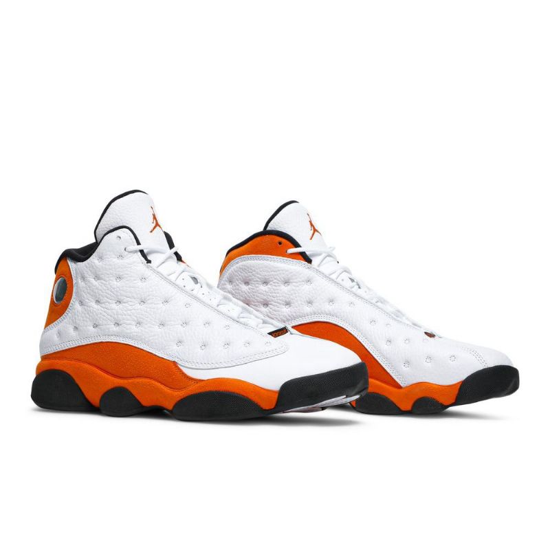 Air Jordan 13 Retro Valkoinen Oranssi Musta Miesten Kengät