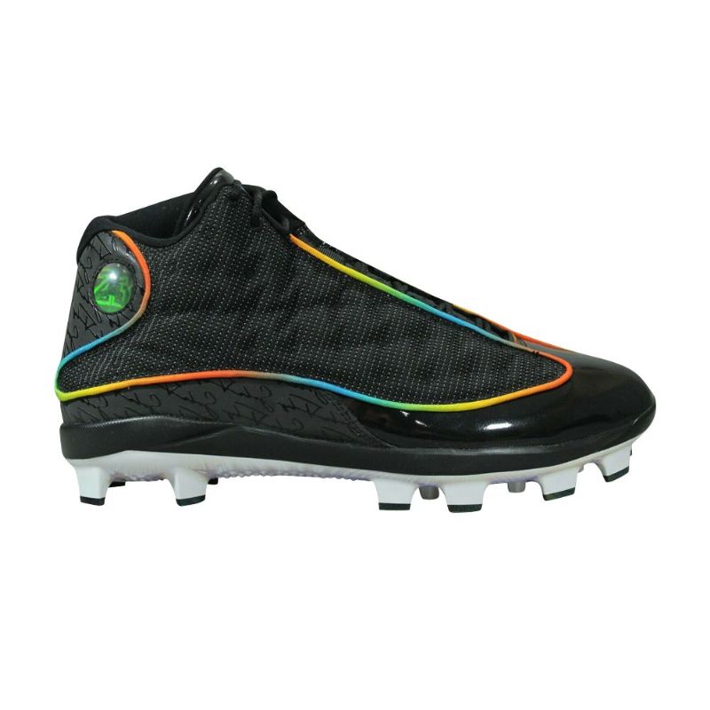 Air Jordan 13 Solefly Mcs Mustat Moniväriset Miesten Kengät