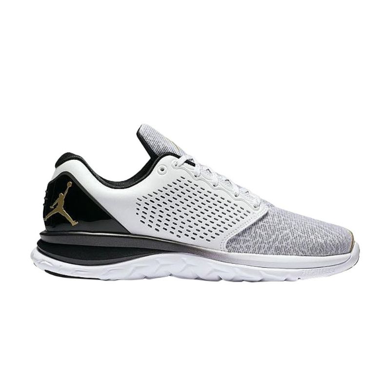Air Jordan Trainer St Premium Valkoinen Musta Kulta -miesten Kengät