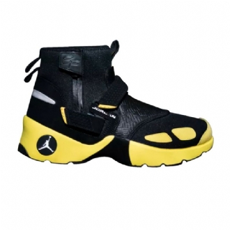 Air Jordan Trunner X Solefly Lx Korkeat Mustat Keltaiset Valkoiset Miesten Kengät