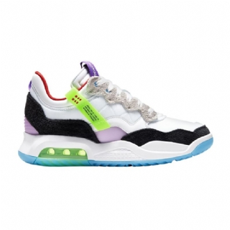 Air Jordan Ma2 Valkoiset Mustat Purppurapunaiset Miesten Kengät