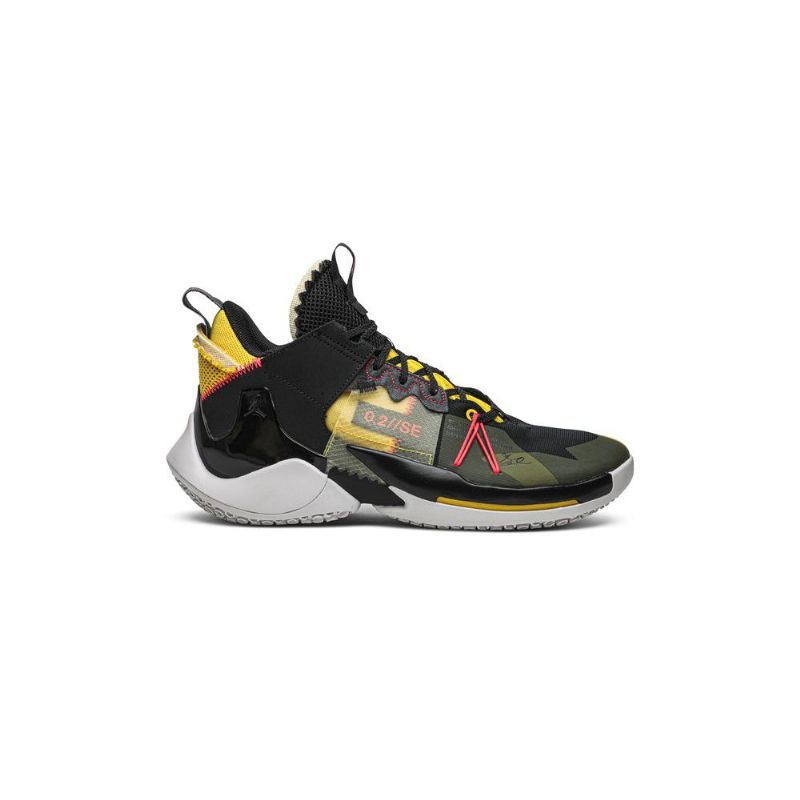 Air Jordan Why Not Zer0.2 Musta Keltainen Punainen Harmaa Miesten Kengät