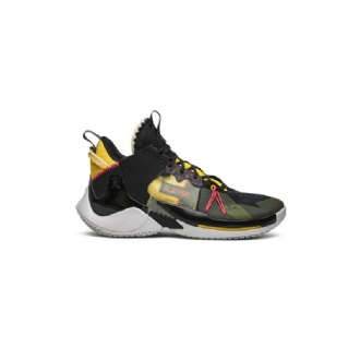 Air Jordan Why Not Zer0.2 Musta Keltainen Punainen Harmaa Miesten Kengät