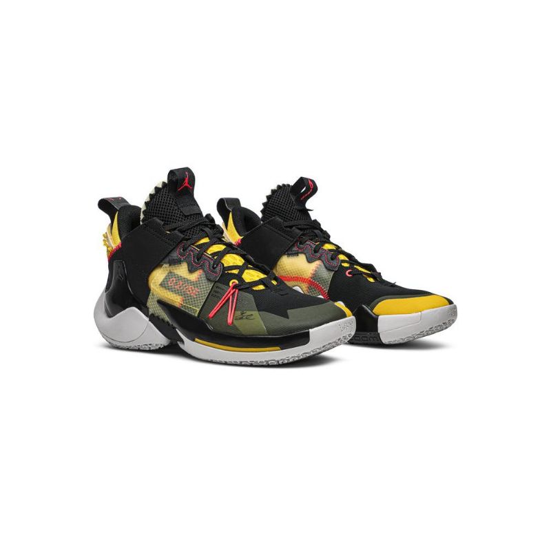 Air Jordan Why Not Zer0.2 Musta Keltainen Punainen Harmaa Miesten Kengät