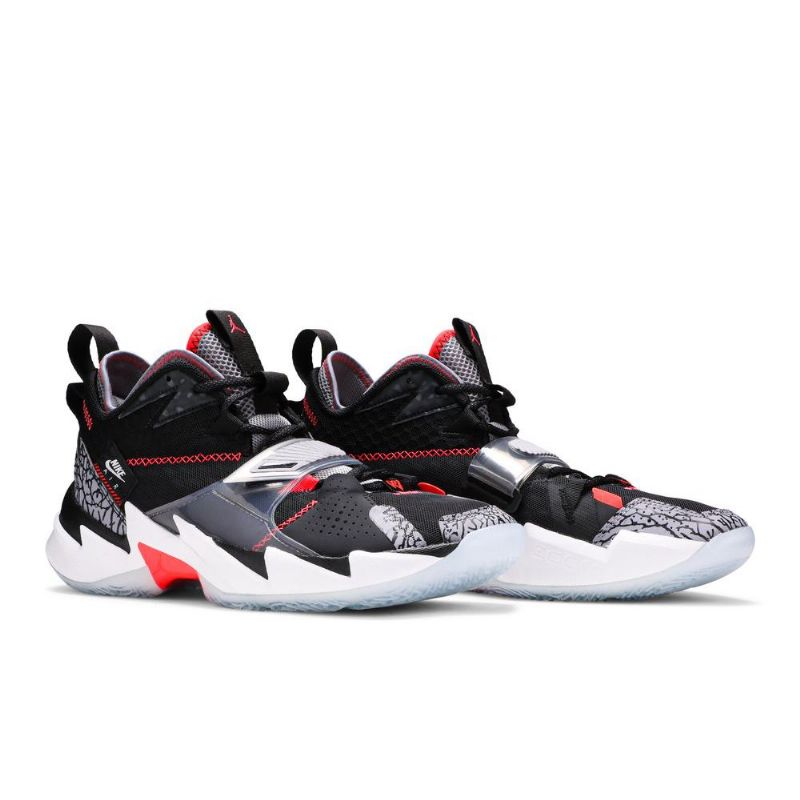 Air Jordan Why Not Zer0.3 Pf Musta Harmaa Punainen Valkoinen Miesten Kengät