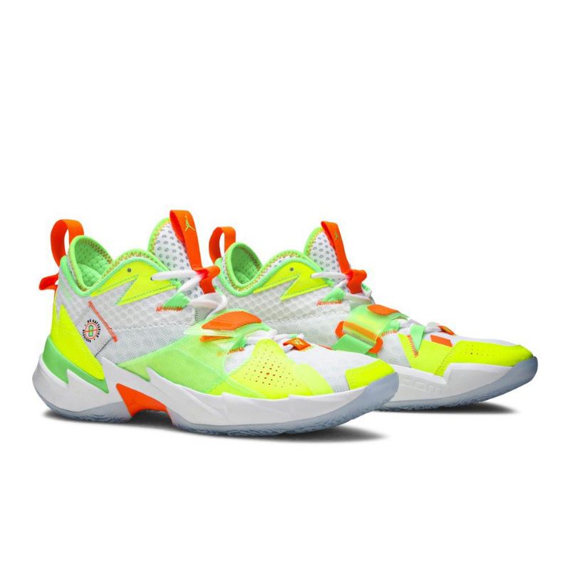 Air Jordan Why Not Zer0.3 Valkoinen Vihreä Oranssi Miesten Kengät