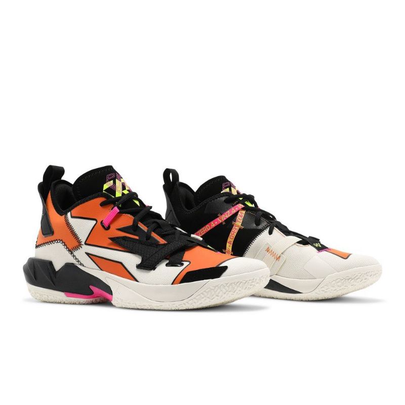 Air Jordan Why Not Zer0.4 Valkoinen Musta Oranssi Miesten Kengät