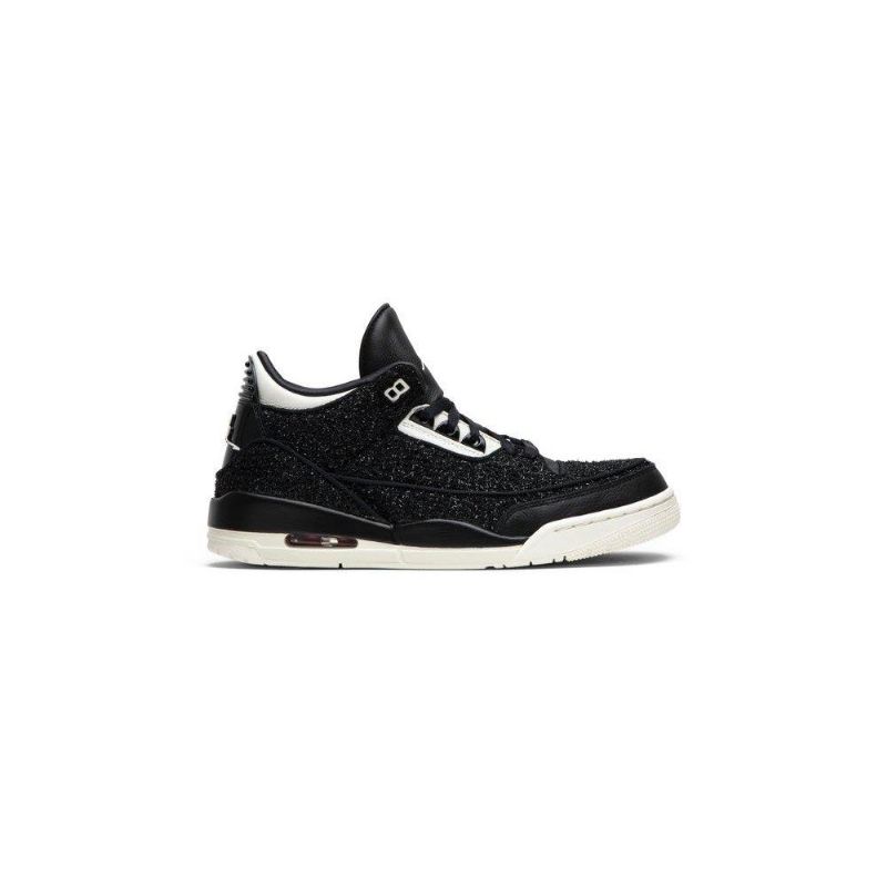 Air Jordan 3 Anna Wintour Retro Mustat Hopeiset Naisten Kengät