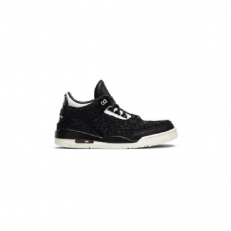 Air Jordan 3 Anna Wintour Retro Mustat Hopeiset Naisten Kengät