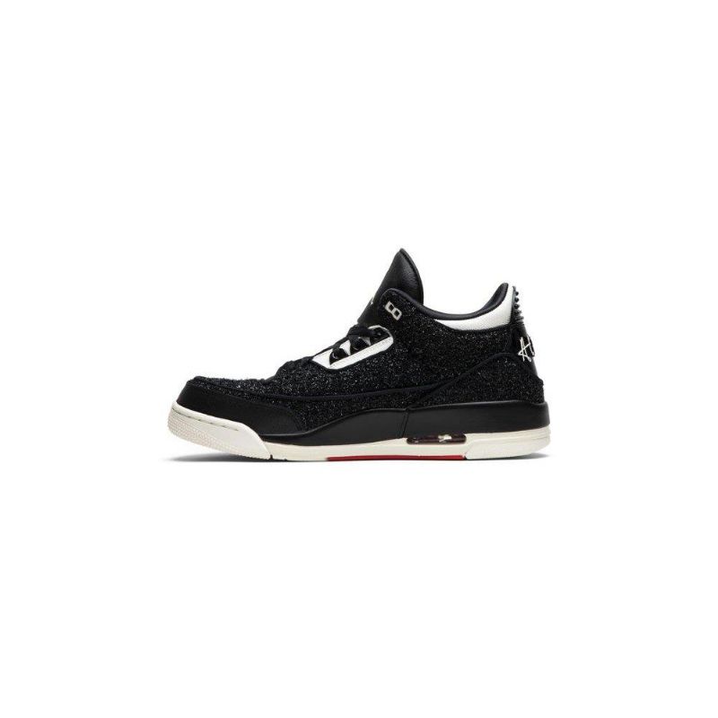 Air Jordan 3 Anna Wintour Retro Mustat Hopeiset Naisten Kengät