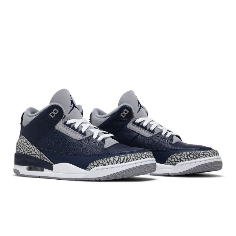 Air Jordan 3 Retro Laivastonsininen Harmaavalkoinen Miesten Kengät