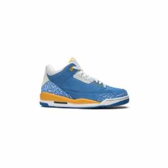 Air Jordan 3 Retro Ls Sininen Valkoinen Kulta Miesten Kengät