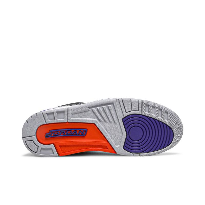 Air Jordan 3 Retro Musta Harmaa Purppura Valkoinen Miesten Kengät