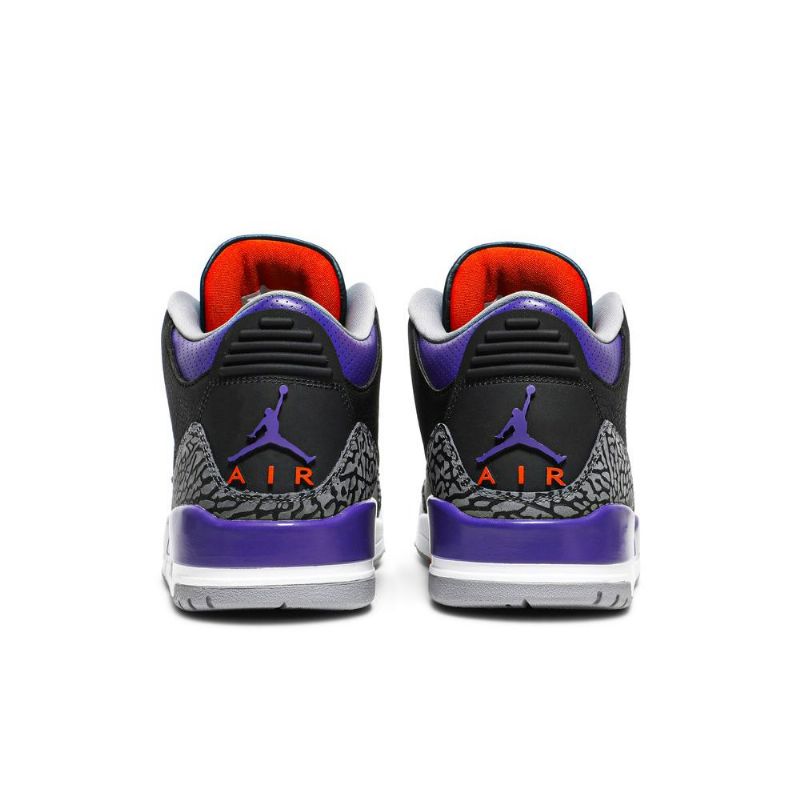 Air Jordan 3 Retro Musta Harmaa Purppura Valkoinen Miesten Kengät