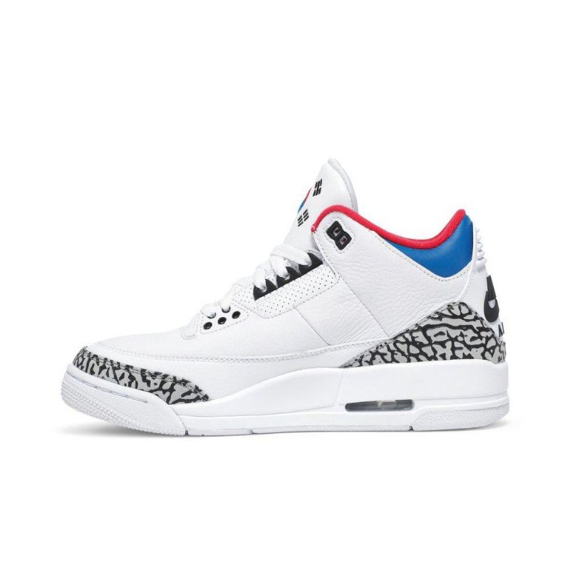 Air Jordan 3 Retro Nrg Valkoinen Harmaa Punainen Naisten Kengät