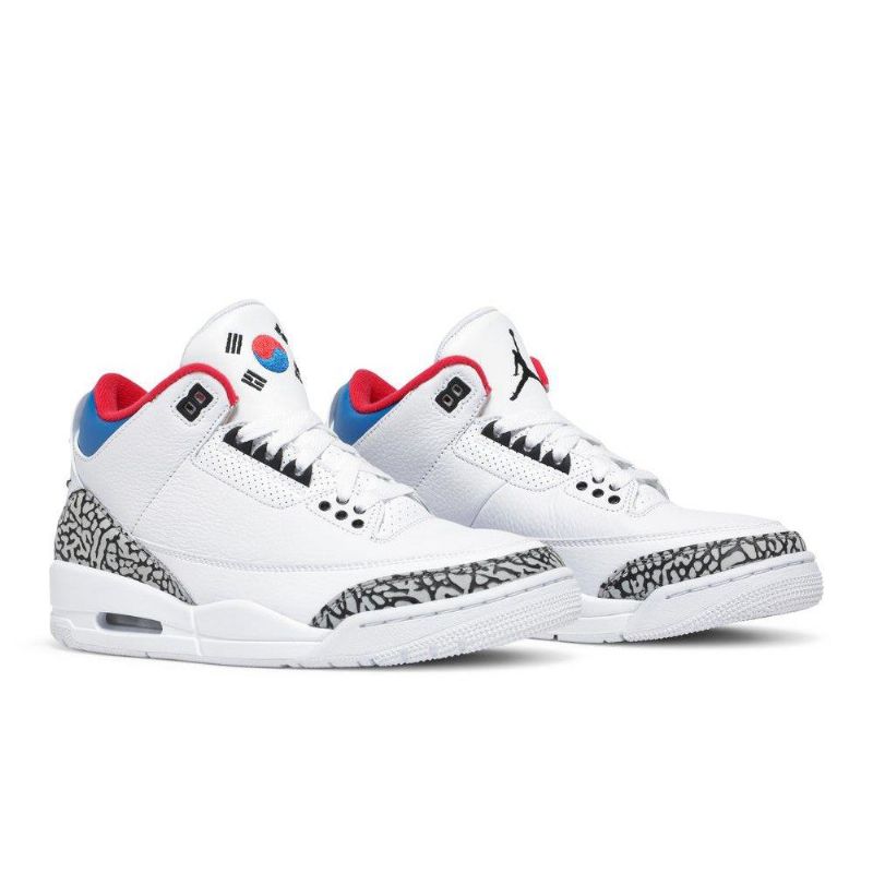 Air Jordan 3 Retro Nrg Valkoinen Harmaa Punainen Naisten Kengät