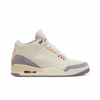 Air Jordan 3 Retro Se Beigenharmaat Punaiset Miesten Kengät
