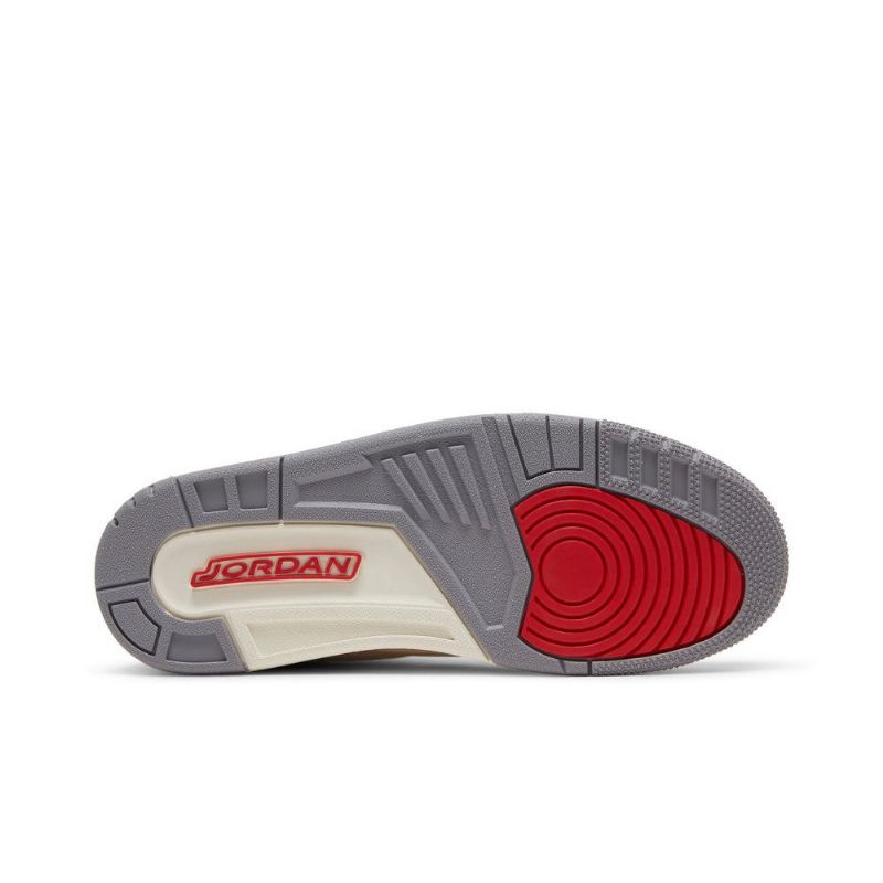 Air Jordan 3 Retro Se Beigenharmaat Punaiset Miesten Kengät