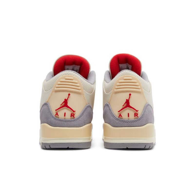 Air Jordan 3 Retro Se Beigenharmaat Punaiset Miesten Kengät