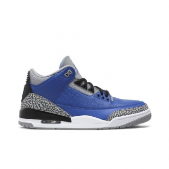 Air Jordan 3 Retro Sininen Harmaa Musta Miesten Kengät
