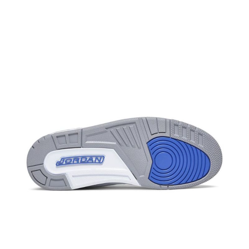 Air Jordan 3 Retro Valkoinen Musta Harmaa Sininen Miesten Kengät