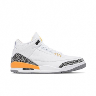 Air Jordan 3 Retro Valkoinen Oranssinharmaa Naisten Kengät