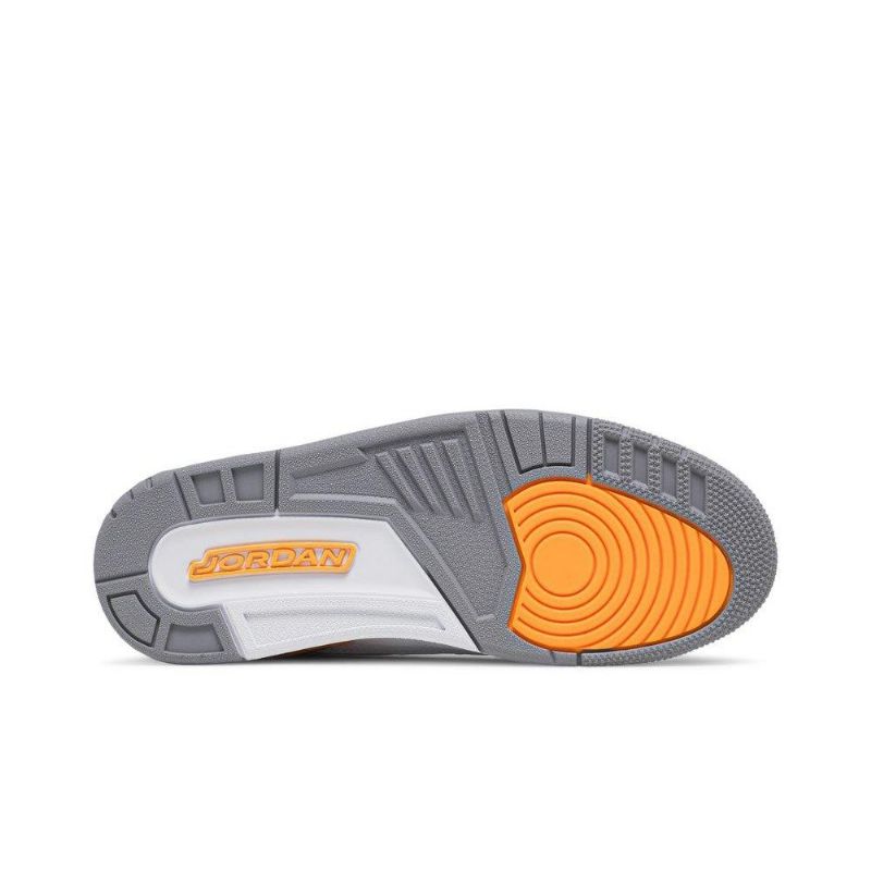 Air Jordan 3 Retro Valkoinen Oranssinharmaa Naisten Kengät