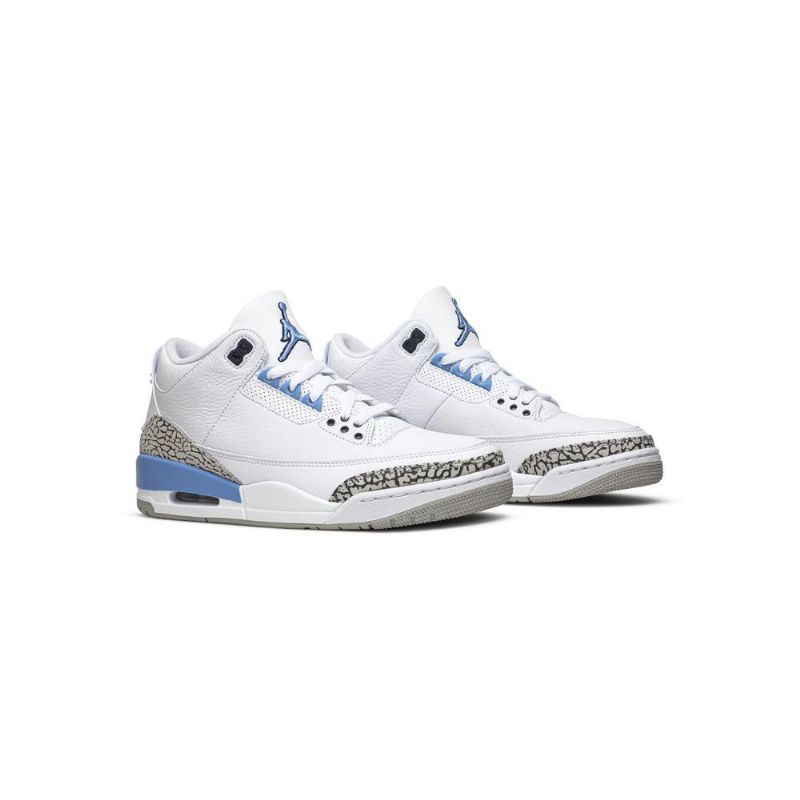 Air Jordan 3 Retro Valkoinen Sininen Harmaa Miesten Kengät