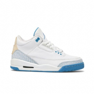 Air Jordan 3 Retrovalkoiset Siniset Naisten Kengät